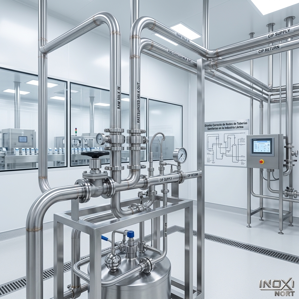 Diseño Correcto de Redes de Tuberías Sanitarias en la Industria Láctea