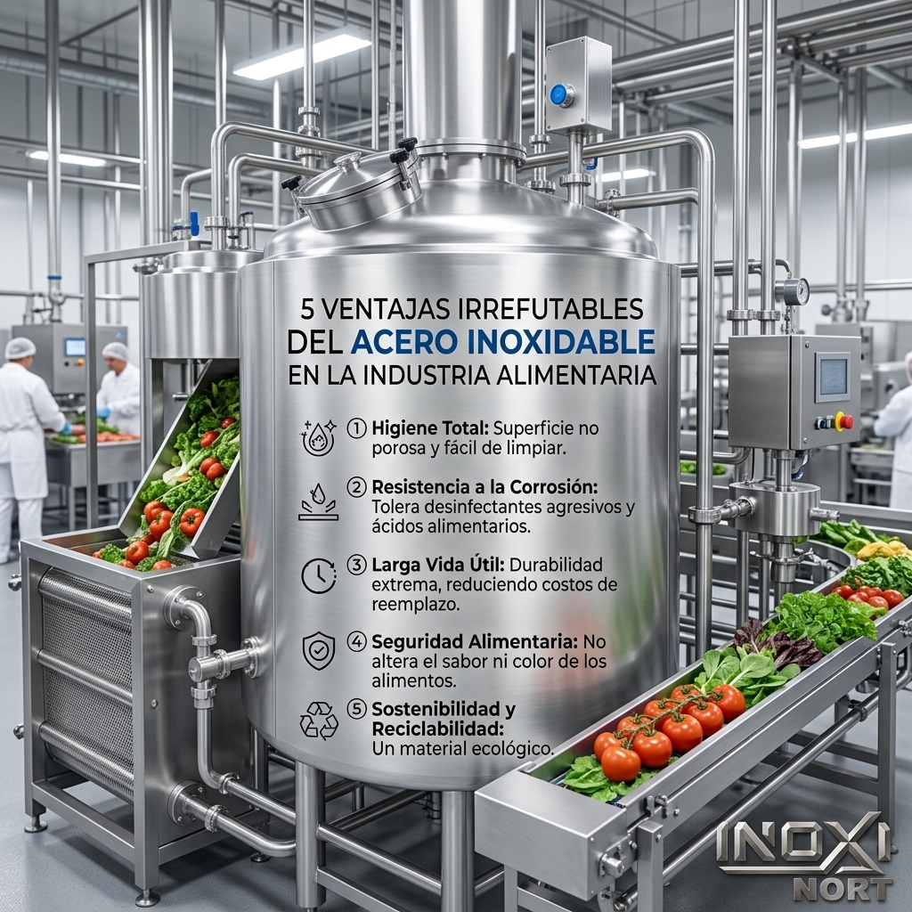 5 Ventajas Irrefutables del Acero Inoxidable en la Industria Alimentaria